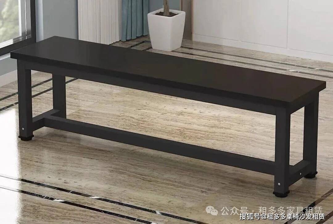 黑色木质长凳出租 120×30×H45cm 时装周秀场长凳租赁