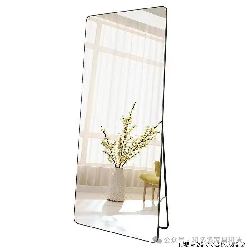 大号黑色窄边框全身镜租赁 80×H180cm 时装周全身镜出租