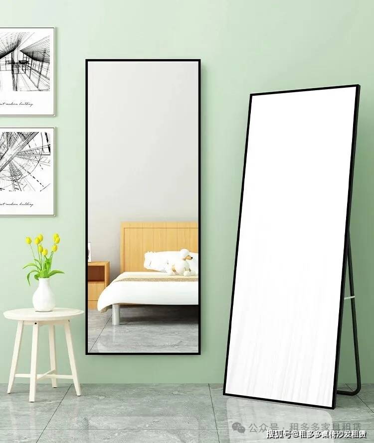 窄边框全身镜租赁 50×H160cm 秀场梳妆台出租搭配全身镜
