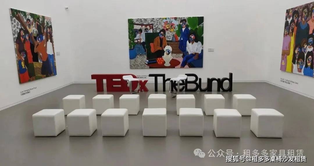 白色小方凳面包凳租赁 40×40×H40cm 秀场后台面包凳出租